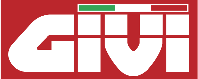 Esposizione di bauletti e accessori moto in officina